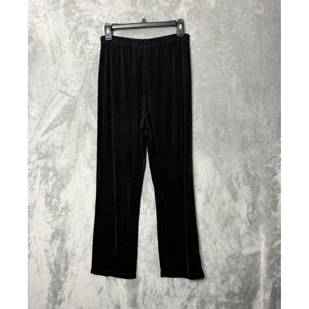 CHICOS TRAVELERS Size 1 Medium Black Slinky Pants Elastic Waist Pull On - Picture 4 of 4